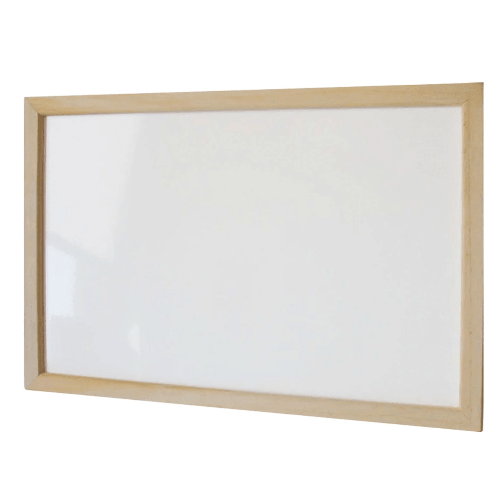 Pizarra Blanca Mural 45X60Cm Marco Madera1
