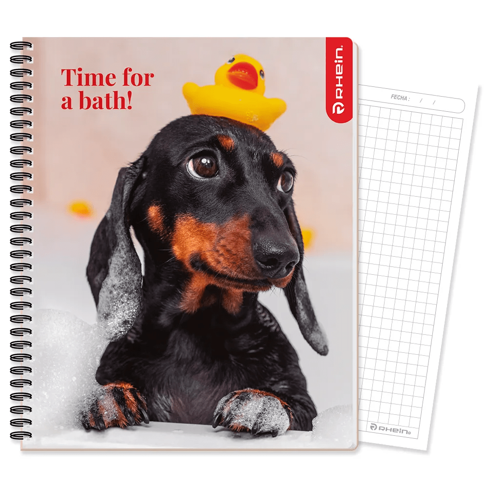 Cuaderno Universitario Mat 7mm 100Hjs Puppies Rhein3
