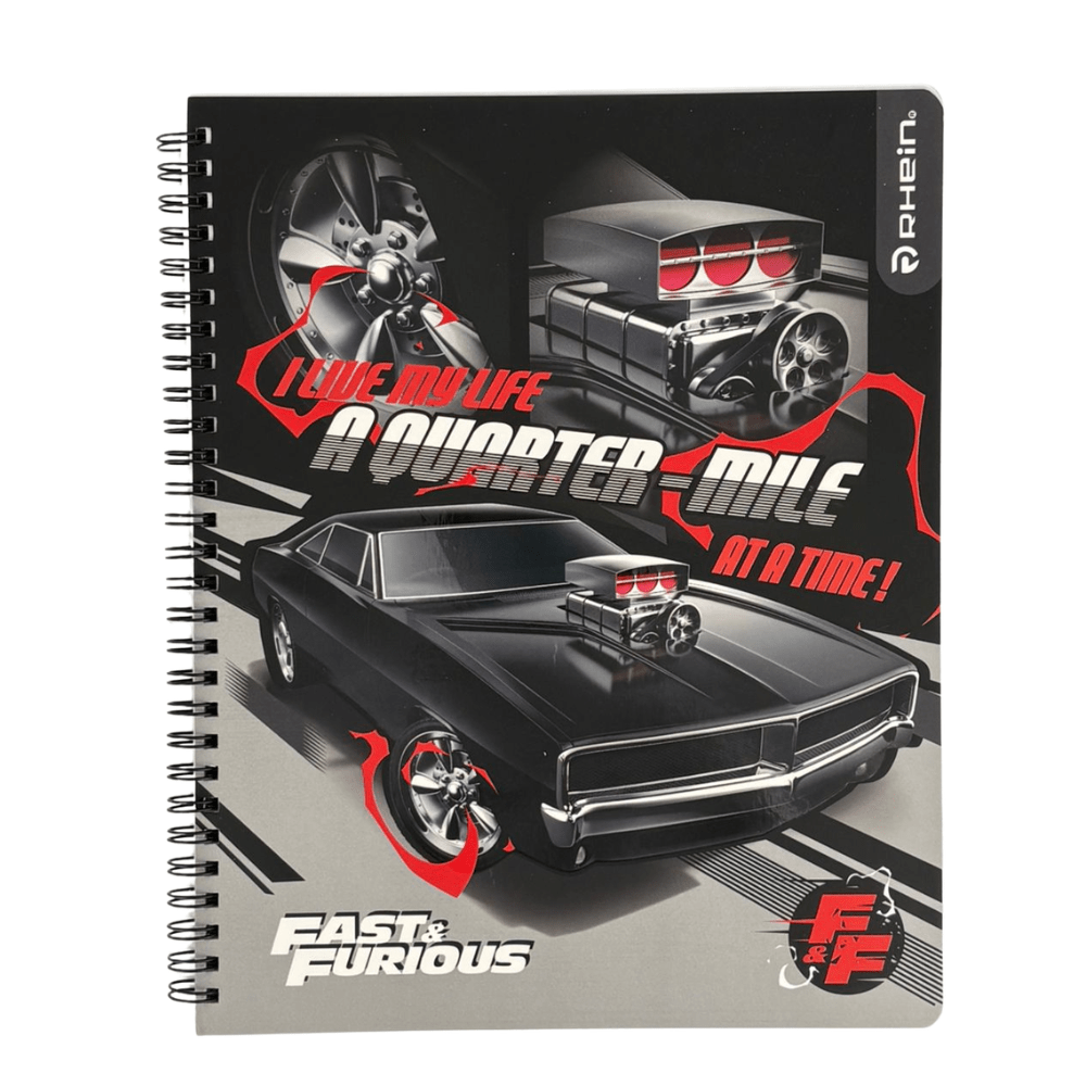 Cuaderno Universitario Mat 7mm 100Hjs Rapido&Furioso Rhein5