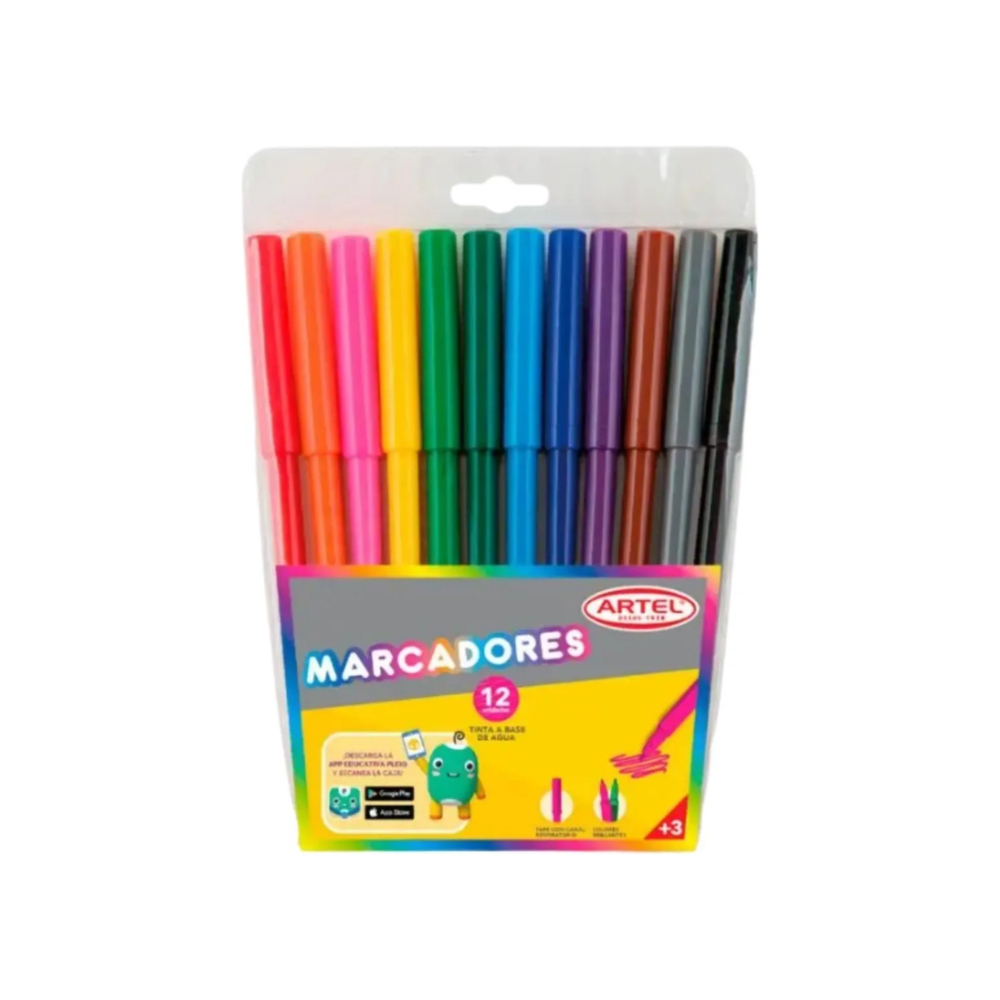 Lapiz Scripto 12 Colores Fino Artel1