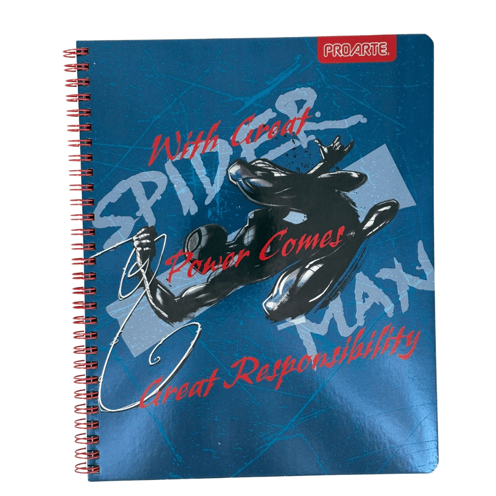 Cuaderno Universitario 7mm 100Hjs Spiderman Proarte3