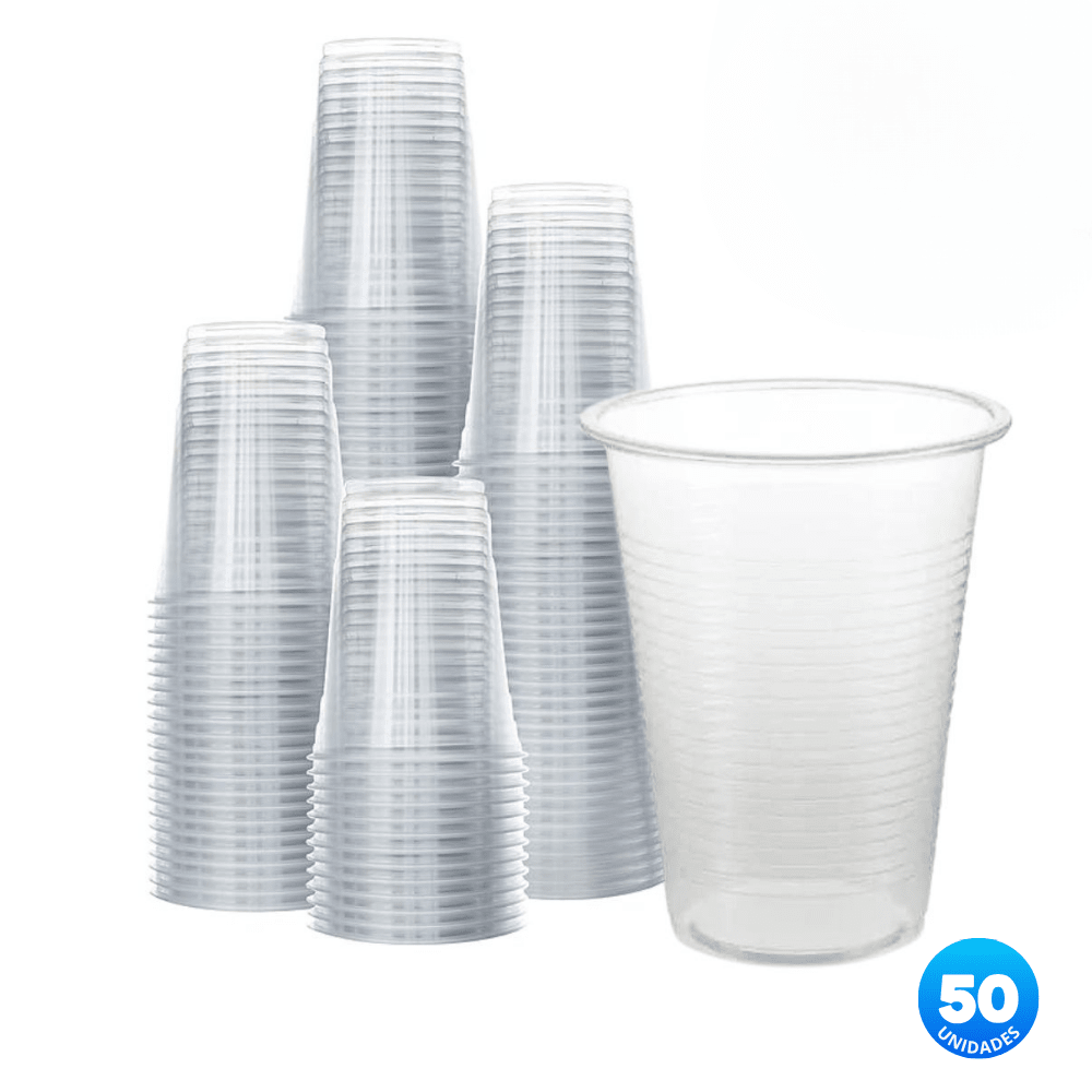Set 50Un Vaso Plastico 500cc BKN1