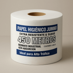 PAPEL HIGENICO JUMBO 450 MTS