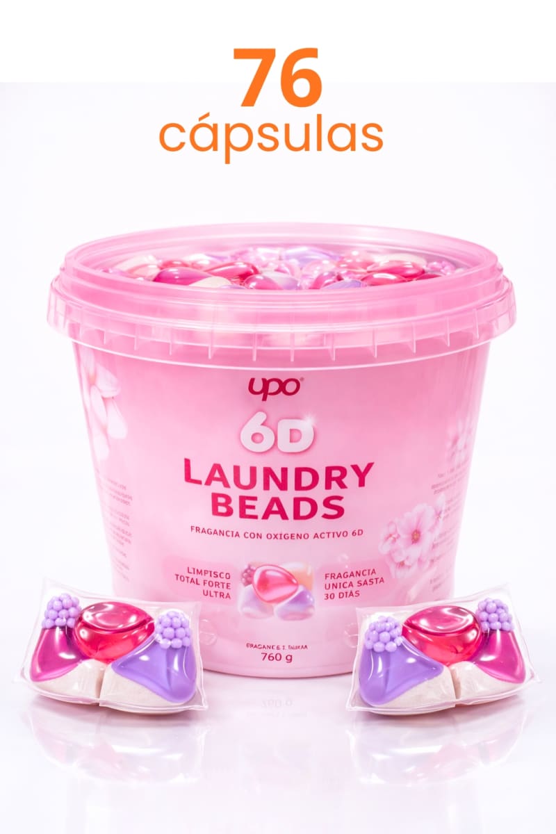 Detergente en Cápsula UPO- 76 cápsulas 6 en 1-  aroma melocotón y florales6