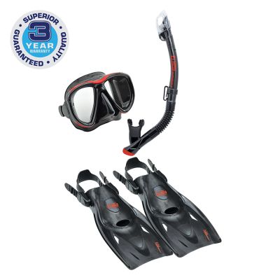 POWERVIEW MASK,DRY SNORKEL&FIN SET2