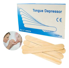BAJA LENGUA MADERA - 100 UNIDADES