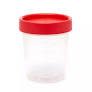 FRASCO MUESTRA ORINA 100ML ESTÉRIL TAPA ROJA MGM
