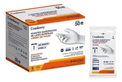 CAJA GUANTE QUIRÚRGICOS  DE LATÉX ESTERÍL L/P - TALLA 8