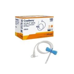 CAJA SCALP VEIN CRANBERRY MARIPOSA 23G X 3/4