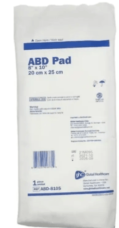 APÓSITO GASA NO ADHERENTE ESTÉRIL ABD Pad1