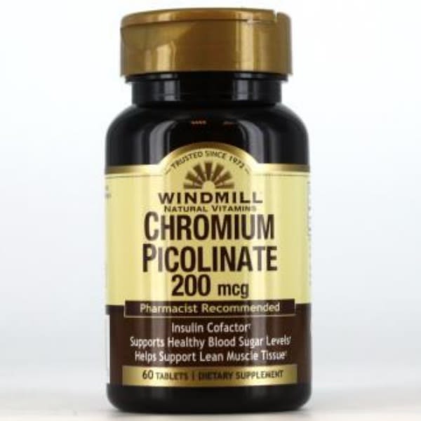 CHROMUIM PICOLINATE 200 MG 60 TABS