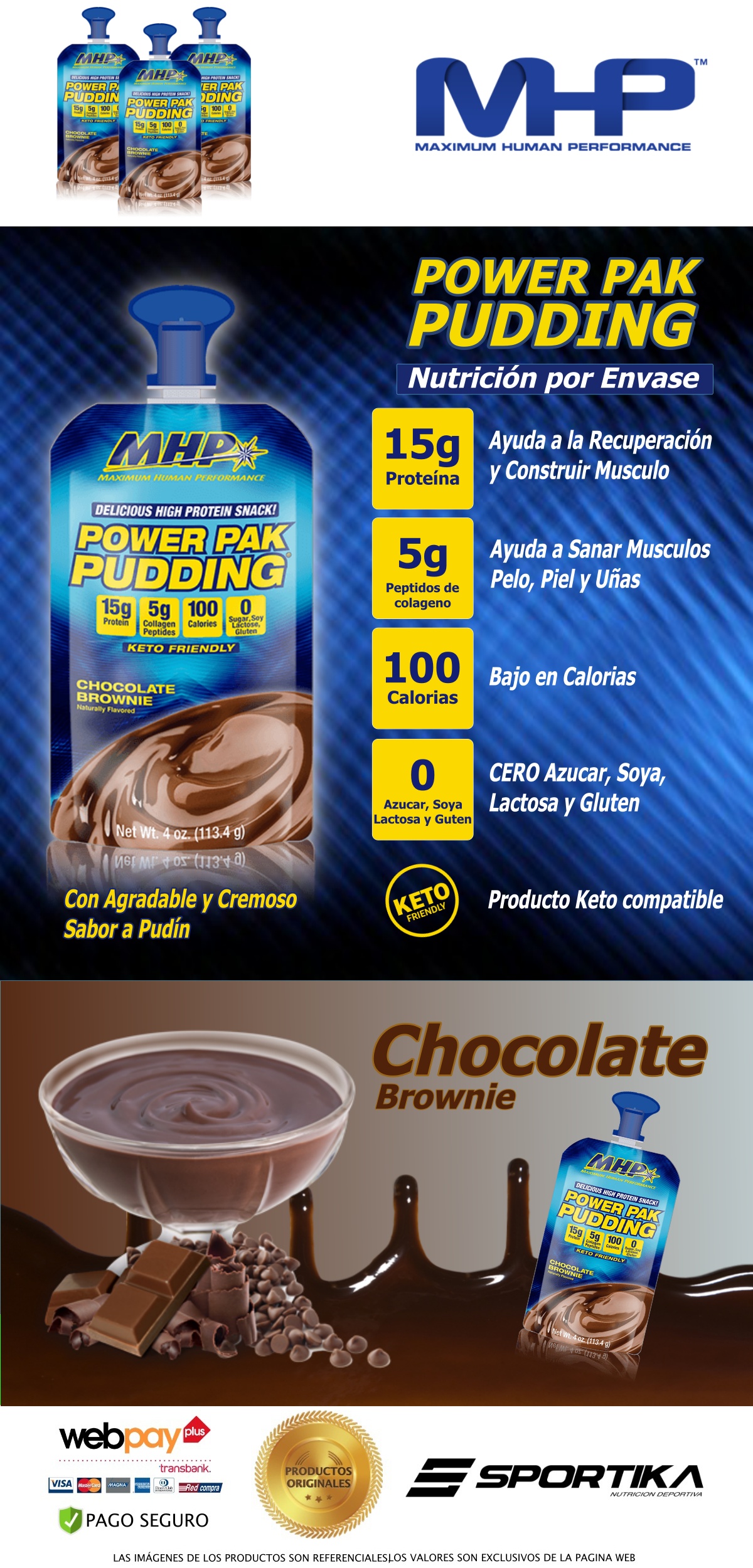 POWER PACK PUDDING 113G SPORTIKA