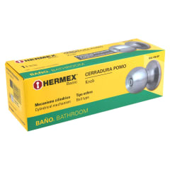 CERRADURA POMO BAÑO, CROMO HERMEX BAL-CM-BP