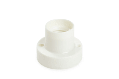 BASE RECTA C/BORNES DE CONEXIÓN E-27 BLANCO (C58-BL)