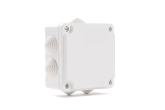 CAJA ESTANCA 100X100X60 IP55 7 SALIDAS BCO. (2101-BL)