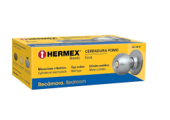 CERRADURA POMO HABITACION, CROMO HERMEX BAL-CM-RP