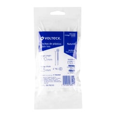 AMARRACABLE PLASTICO BLANCO 2.5MM X 10CM (BOLSA 100 UN.)
