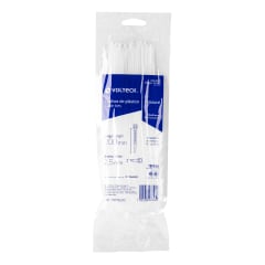 AMARRACABLE PLASTICO BLANCO 2.5MM X 20CM (BOLSA 100 UN.)