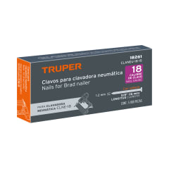 CLAVOS CALIBRE 18 PARA ENGRAPADORA TRUPER ET-50 - CAJA 5000 UNIDADES