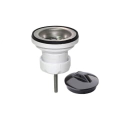 DESAGUE LAVATORIO 1.1/4' REJILLA INOX, CON TAPON HOFFENS (20012)