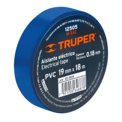 CINTA AISLADORA AZUL 19MM X 18 MTS. TRUPER M-33Z