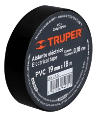 CINTA AISLADORA NEGRA 19MM X 18 MTS. TRUPER M-33