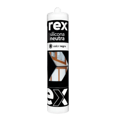 SILICONA NEUTRA NEGRA 300ML REX