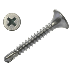 TORNILLO AUTOP.ERFORANTE ZN CABEZA PLANA 6 X 1.1/4' (100 UNIDADES)