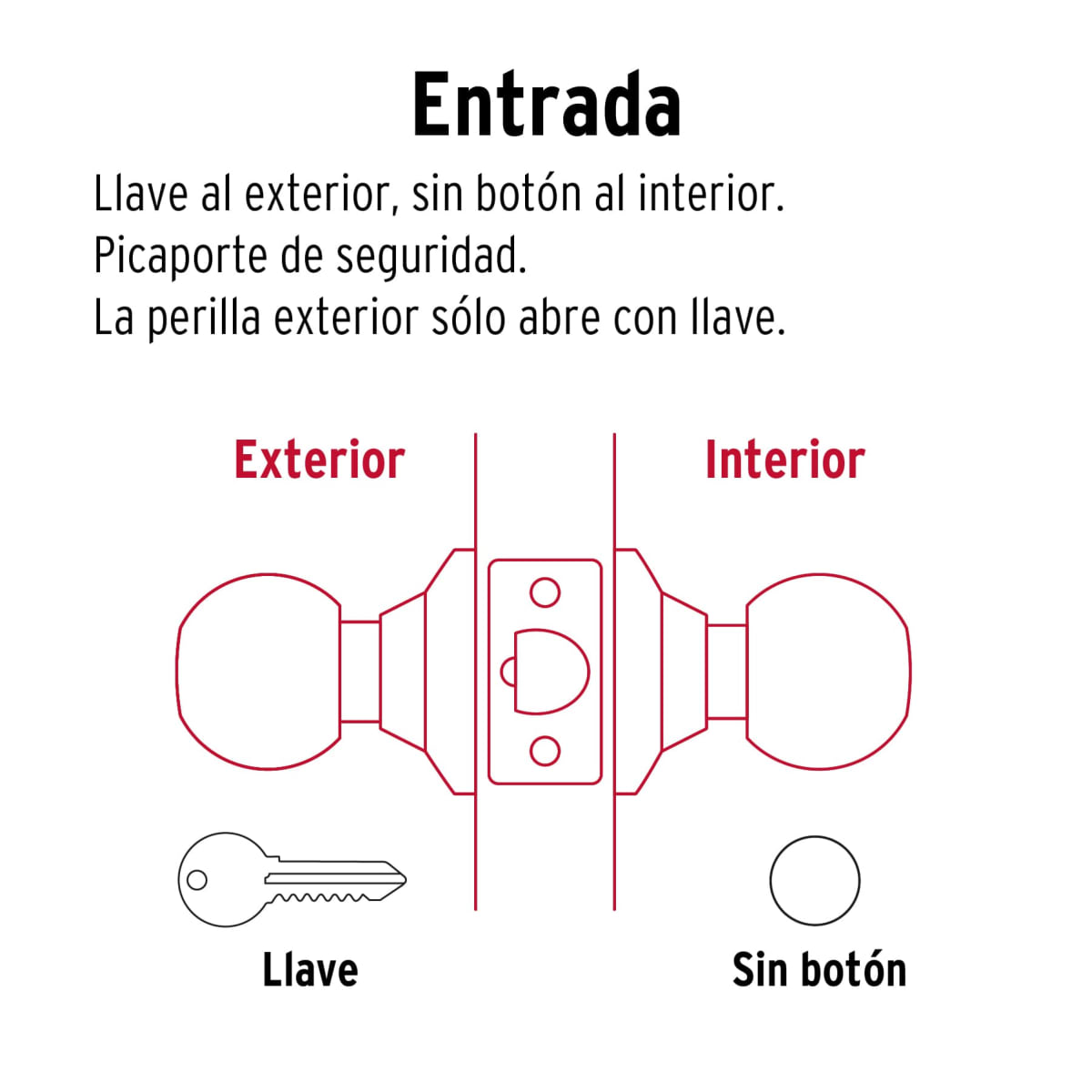 CERRADURA POMO ENTRADA BRONCEADA HERMEX #235604