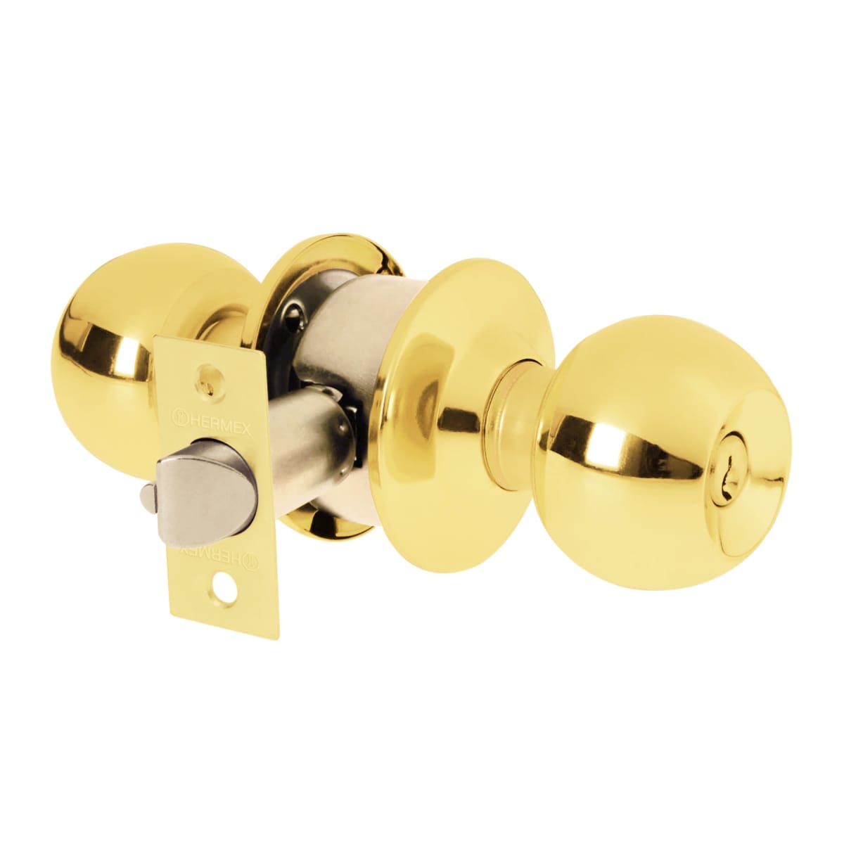 CERRADURA POMO ENTRADA BRONCEADA HERMEX #235602