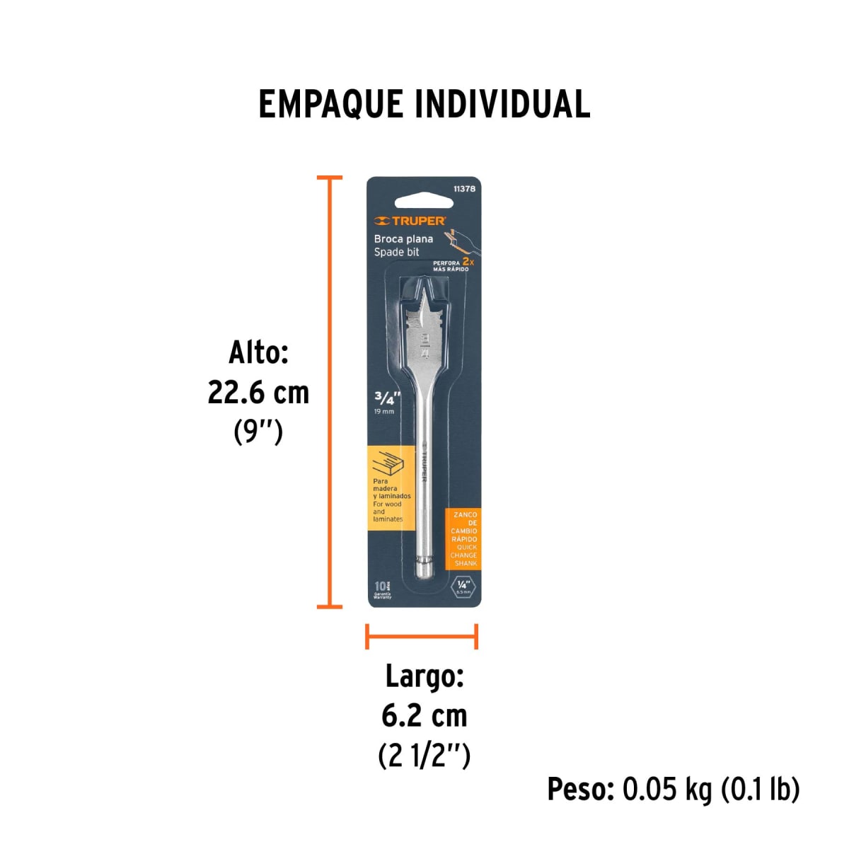 BROCA PLANA 3/4' TRUPER  #113782