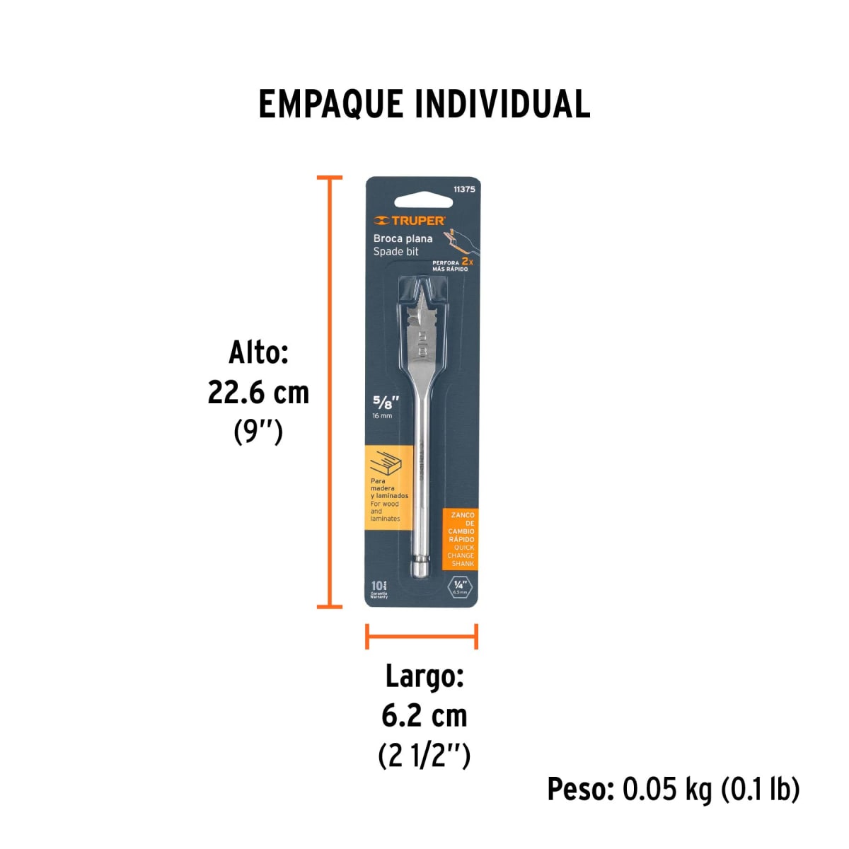BROCA PLANA 5/8' TRUPER  #113752