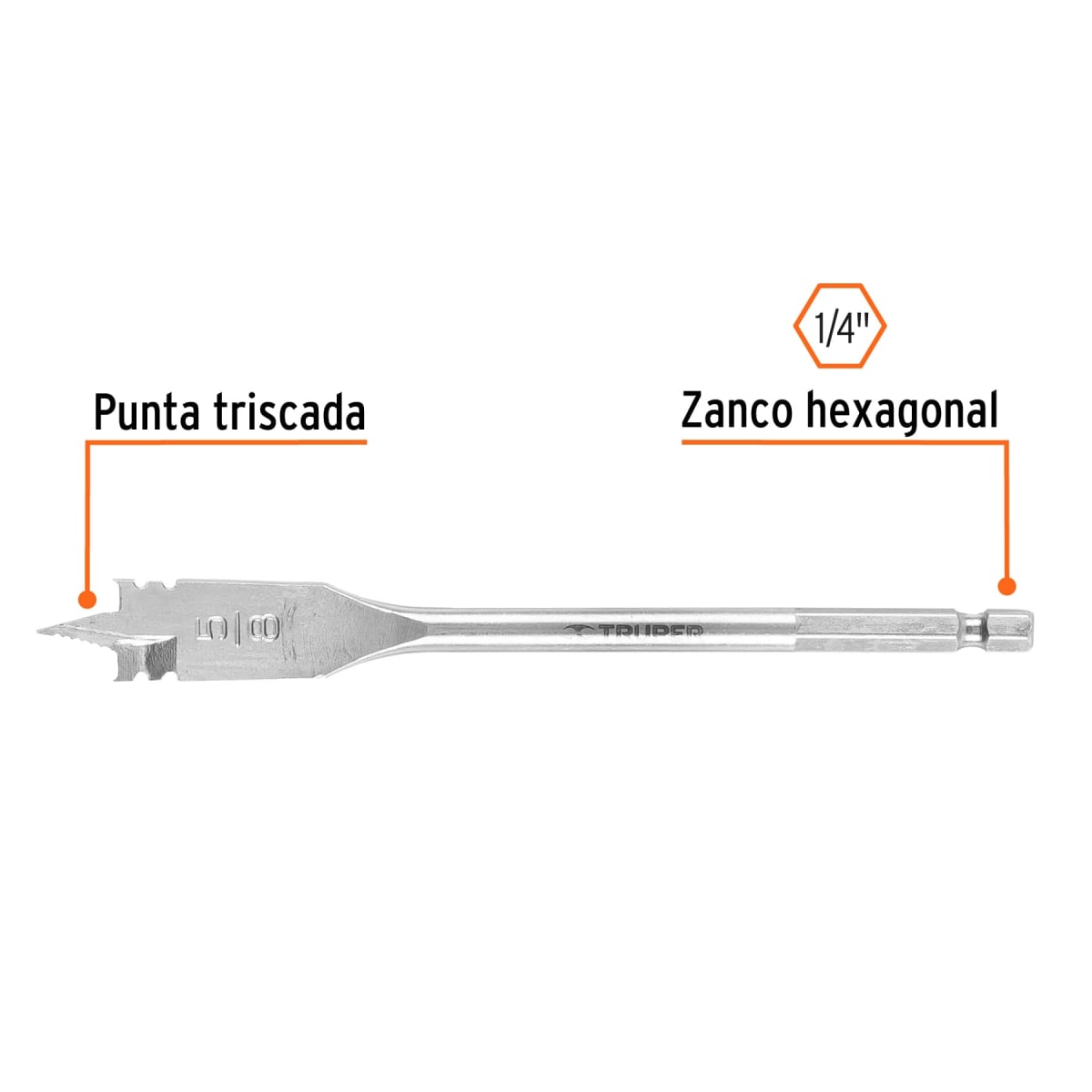 BROCA PLANA 5/8' TRUPER  #113753