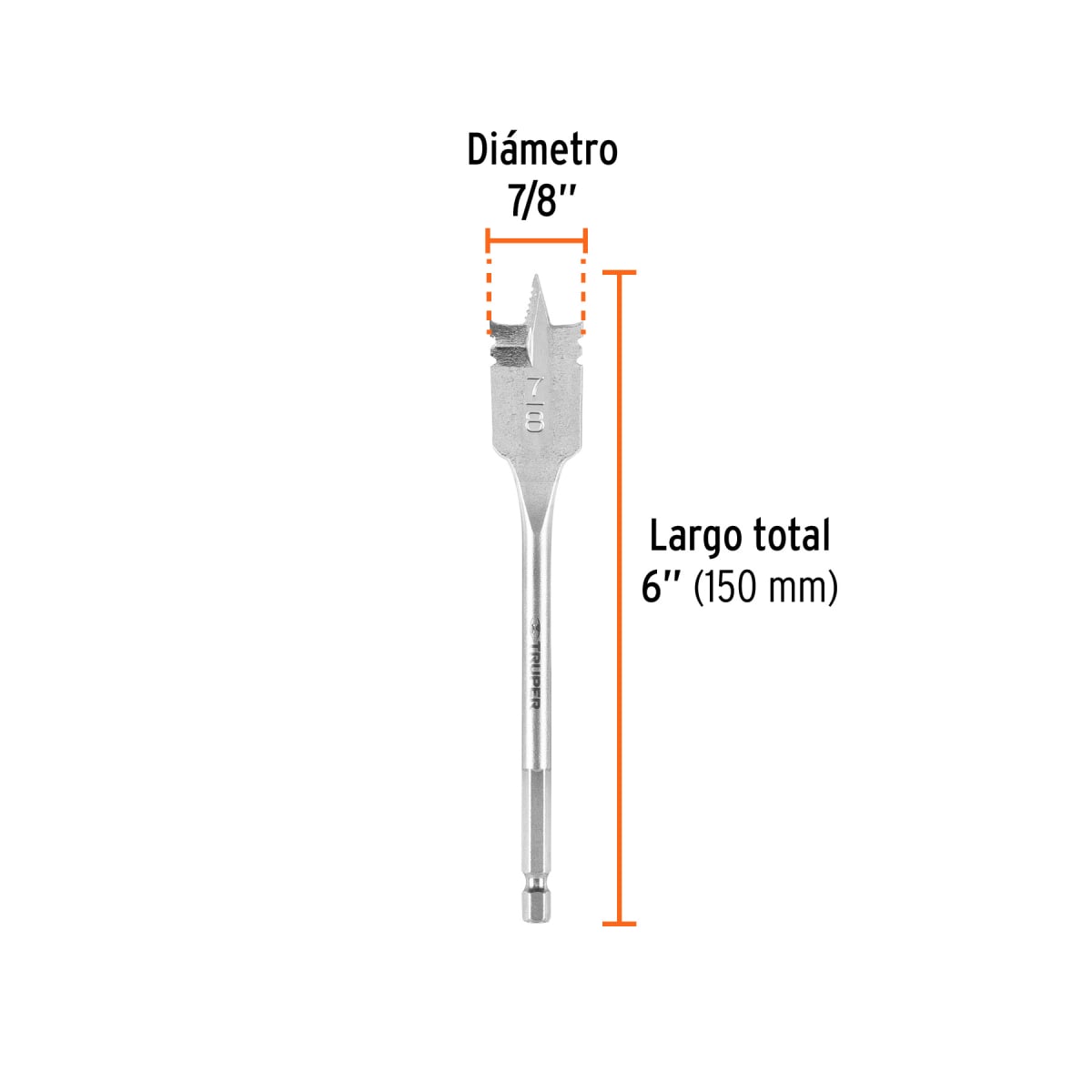BROCA PLANA 7/8' TRUPER  #113814