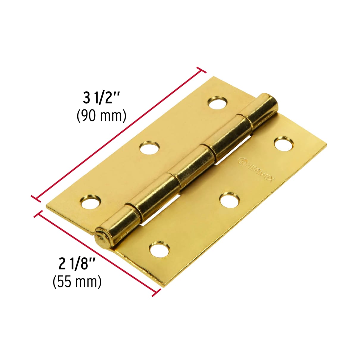 BISAGRA RECTANGULAR 3.1/2' HERMEX BR-3512