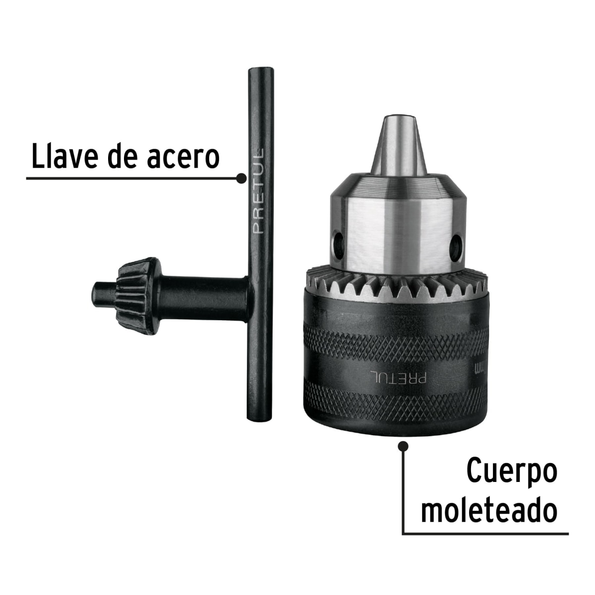 BROQUERO 1/2' C/LLAVE PRETUL BRO-1/2N-P3