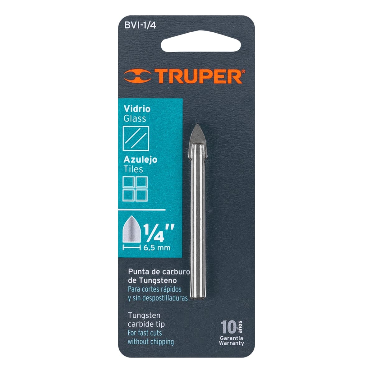 BROCA PARA VIDRIO-CERAMICA 1/4 (6MM) TRUPER1