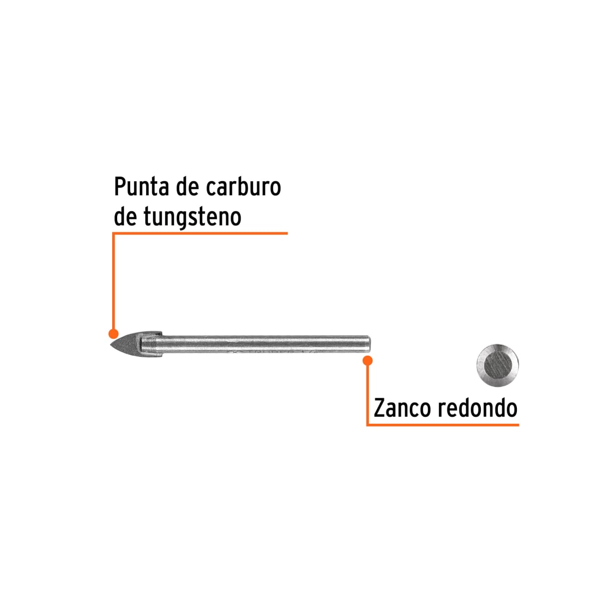 BROCA PARA VIDRIO-CERAMICA 1/4 (6MM) TRUPER3