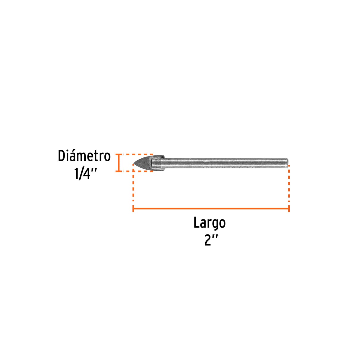 BROCA PARA VIDRIO-CERAMICA 1/4 (6MM) TRUPER2