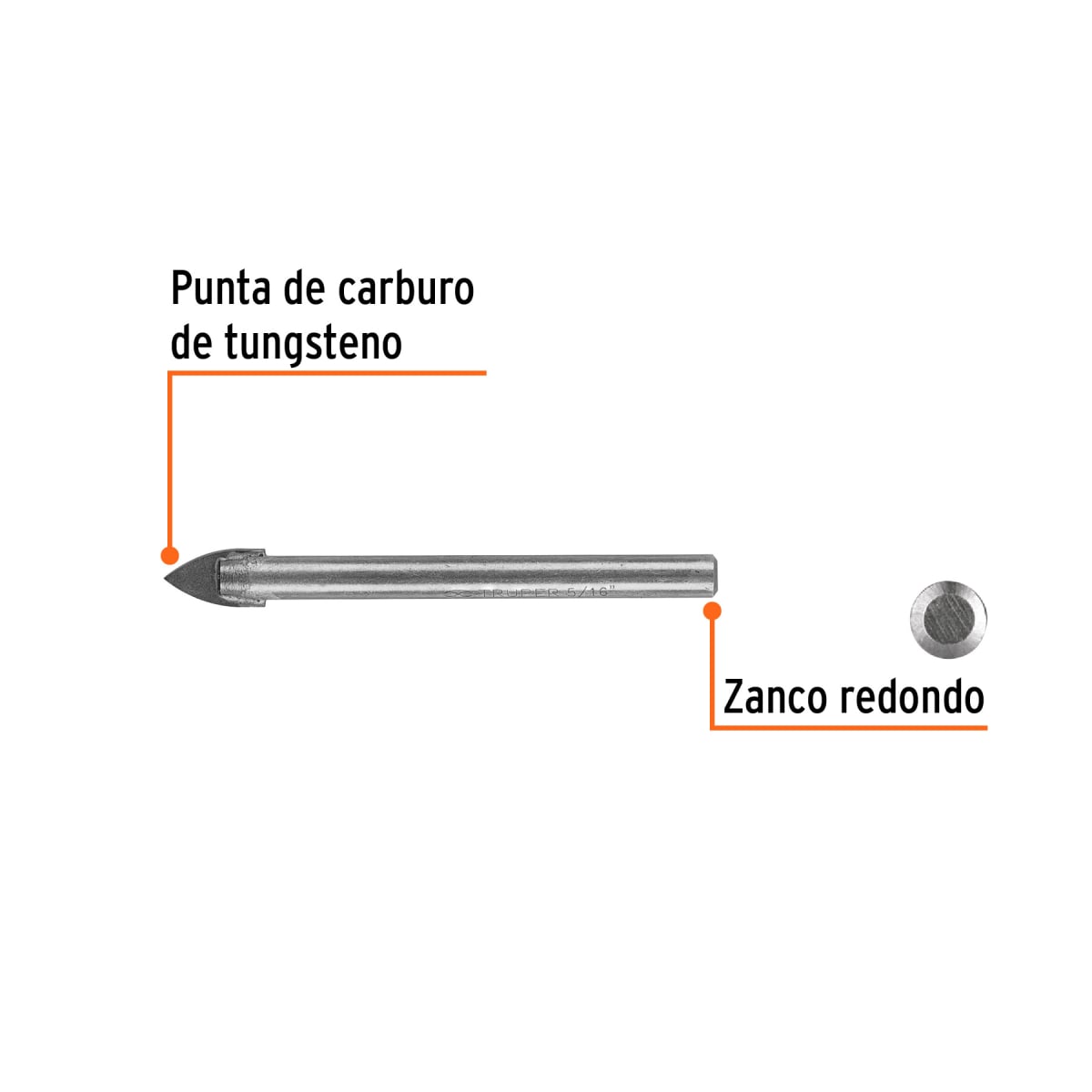BROCA PARA VIDRIO-CERAMICA 5/16