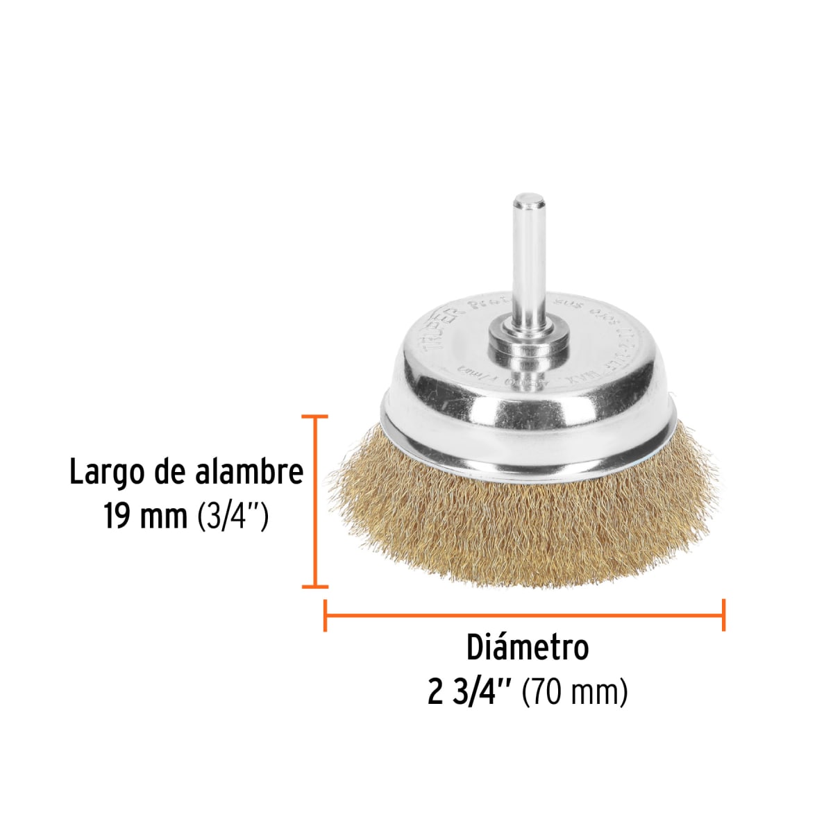 GRATA COPA 2.3/4' (70MM) ALAMBRE FINO TRUPER #115923