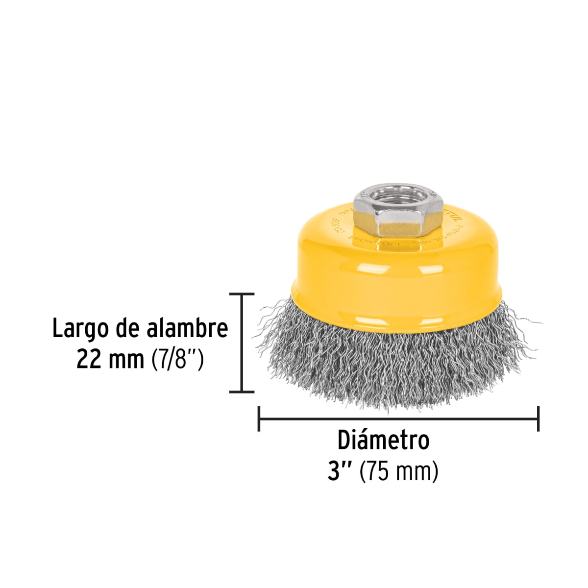 GRATA DE COPA 3' ONDULADA FINA PRETUL #282622