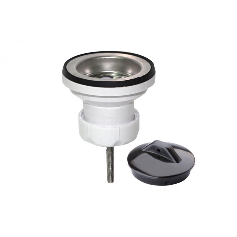 DESAGUE LAVATORIO 1.1/4' REJILLA INOX, CON TAPON HOFFENS (20012)1