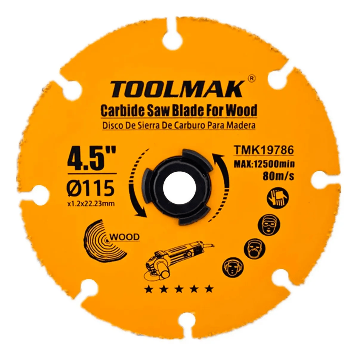 DISCO DE SIERRA DE CARBURO P/MADERA 4.1/2 TOOLMAK TMK197862