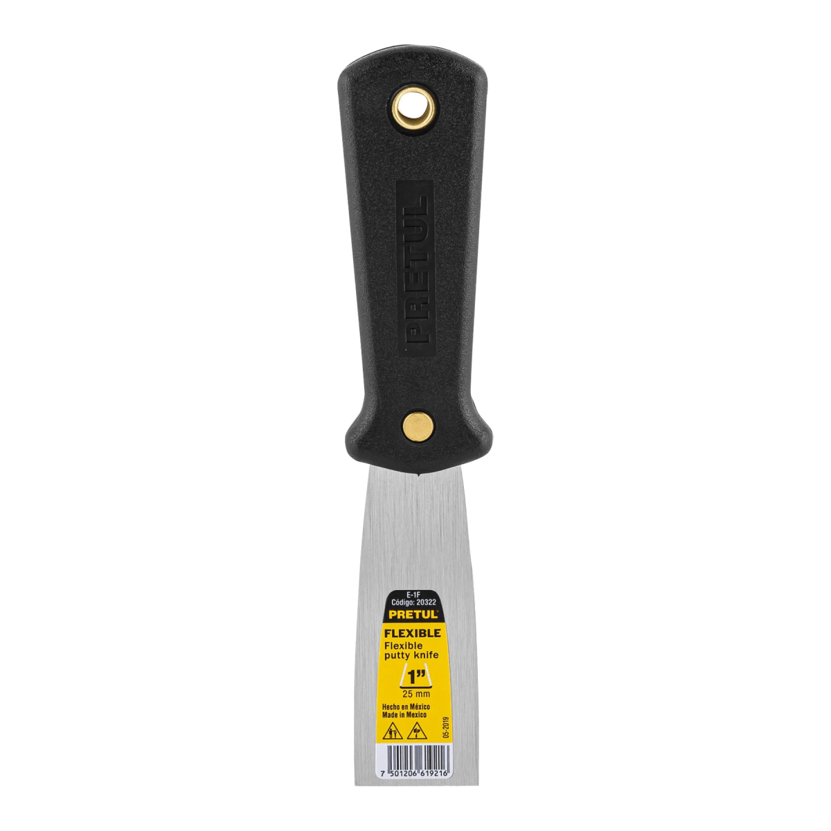 ESPATULA FLEXIBLE 1' M/PLASTICO  PRETUL E-3F1