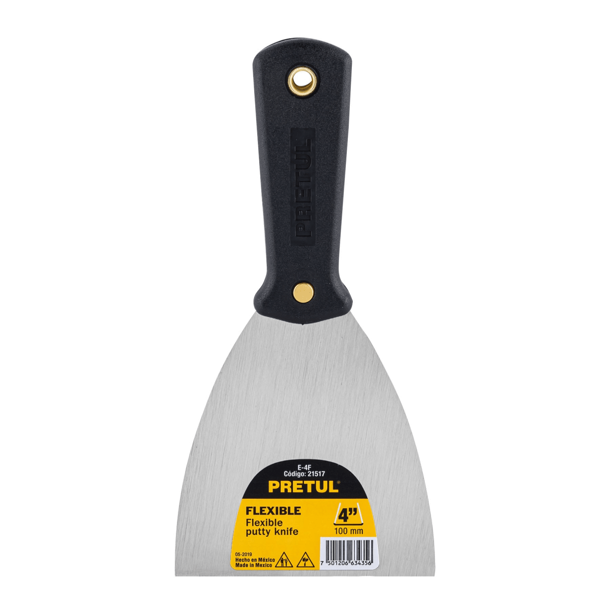ESPATULA FLEXIBLE 4' M/PLASTICO  PRETUL E-4F1