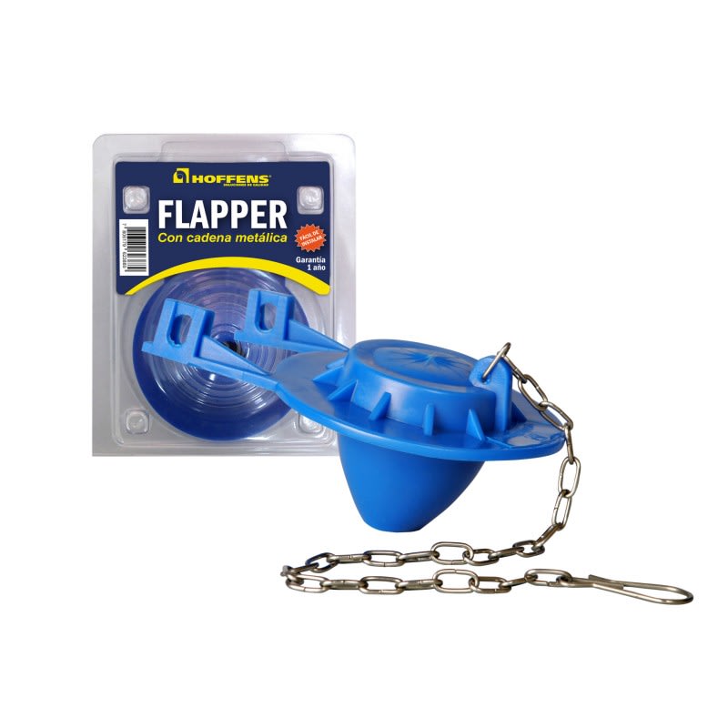 FLAPPER PVC AZUL C/CADENA METALICA HOFFENS (62388)1