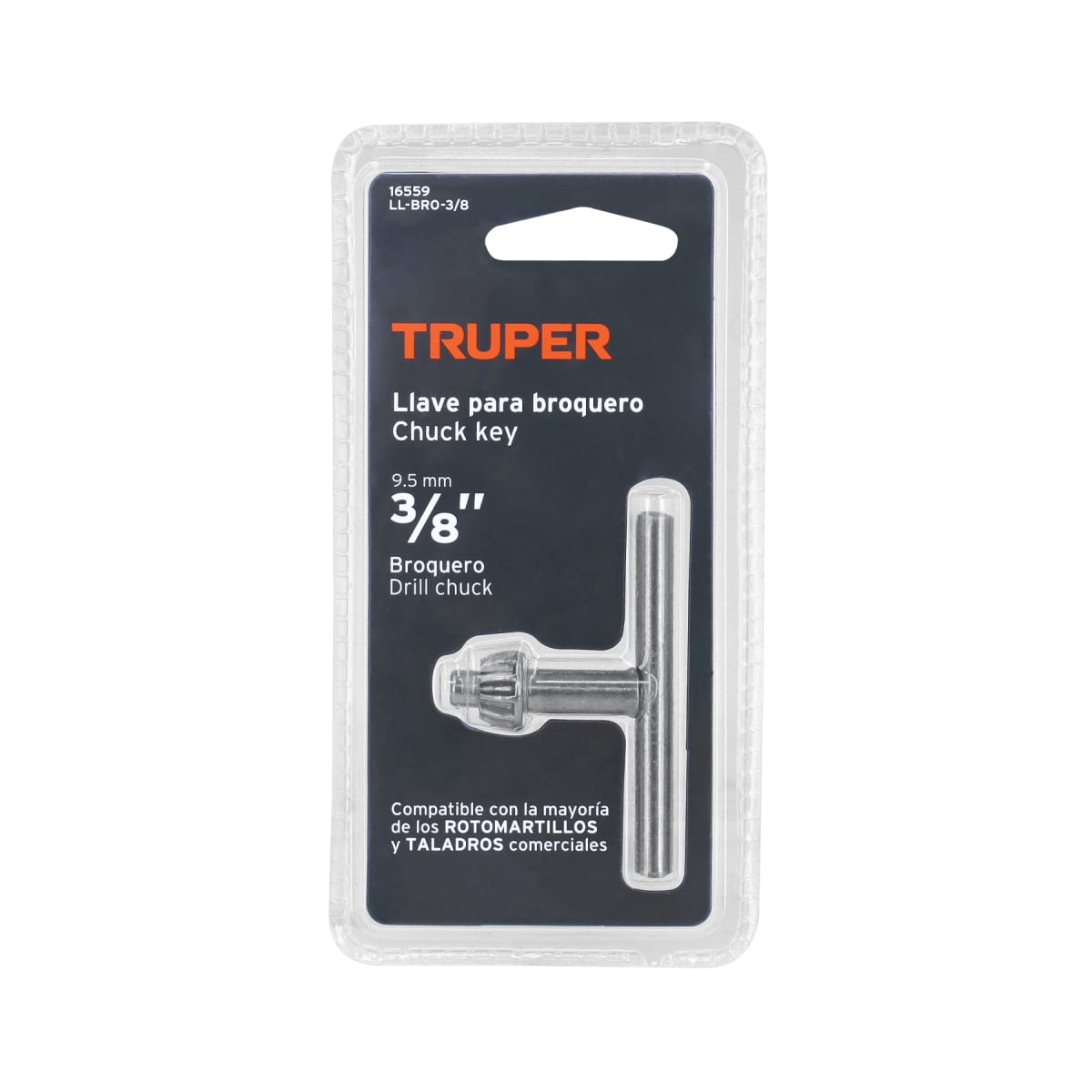 LLAVE PARA MANDRIL 3/8' TRUPER  #165591