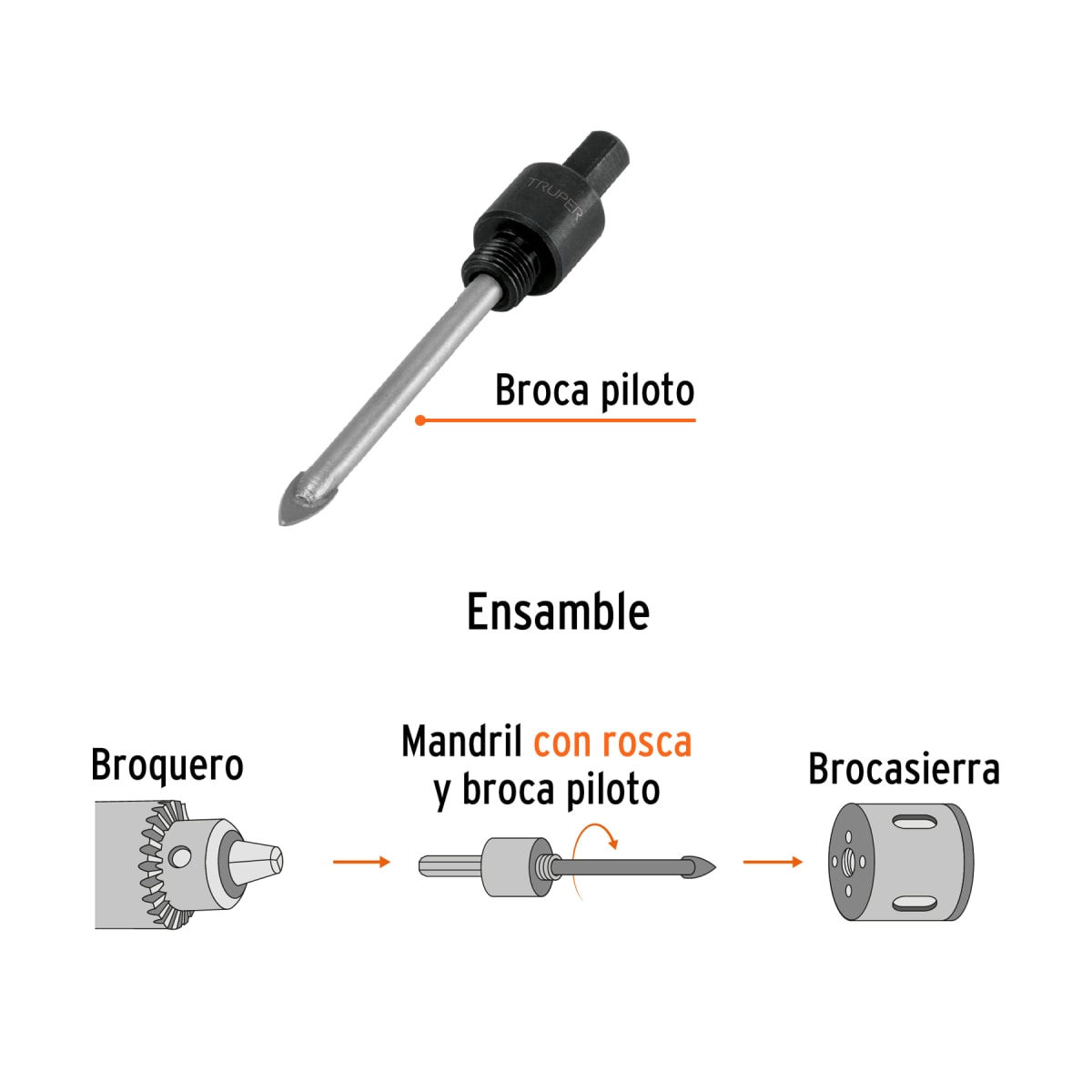 MANDRIL SIERRA COPA 3/8