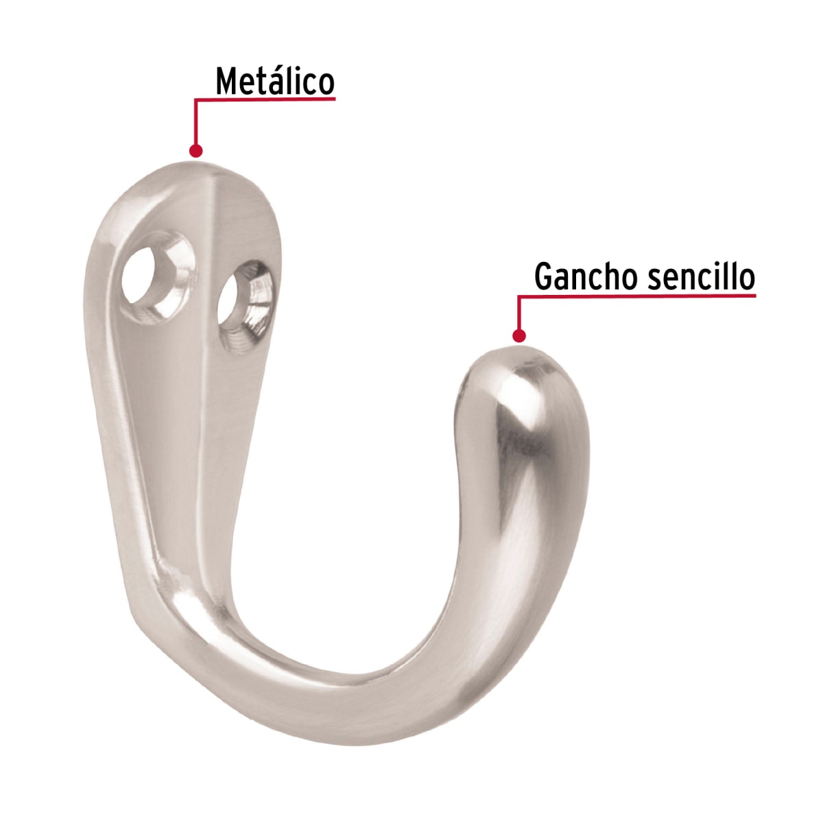 GANCHO TIPO PERCHERO SIMPLE HERMEX #483534